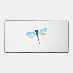 Blue & Green Dragonfly Desk Mat