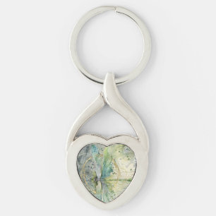 Blue Green Dragonfly Key Ring