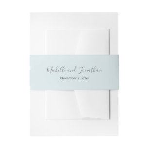 Blue Green Eucalyptus Wedding Invitation Belly Ba Band