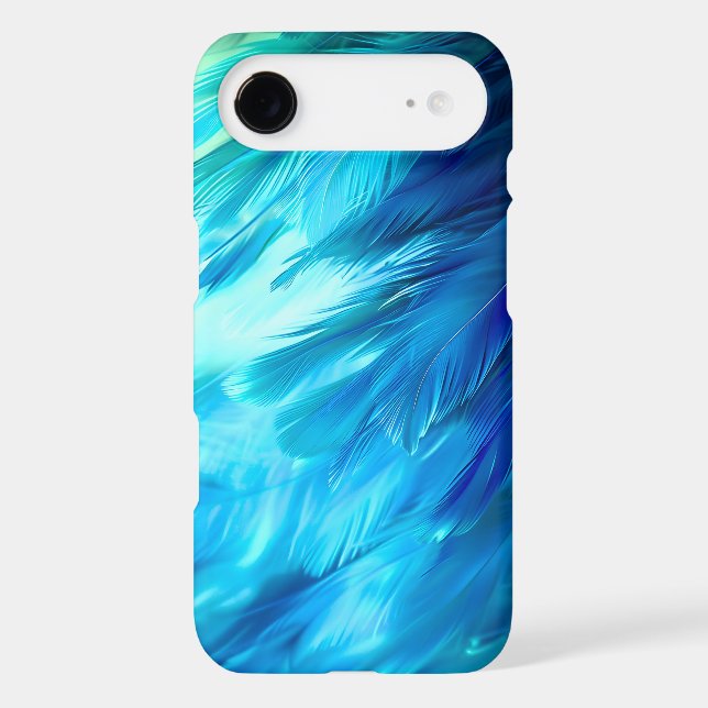 Blue Green Feather Abstract (Back)