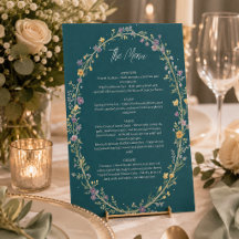 Blue Green Floral Wedding