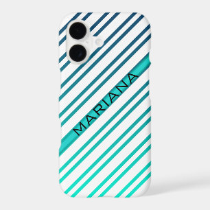 Blue Green Gradient Background White Stripes