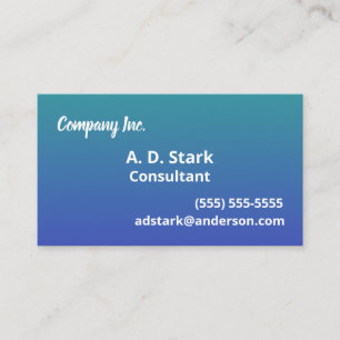 Blue Green Gradient Business Cards