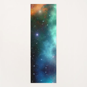 Blue green heavenly night sky Yoga Mat
