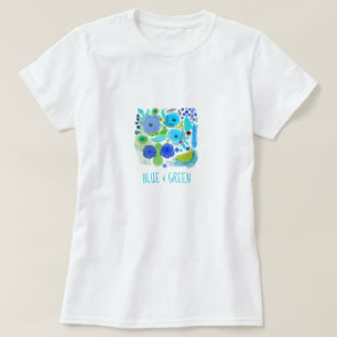 Blue & green Illustration t-shirt collection