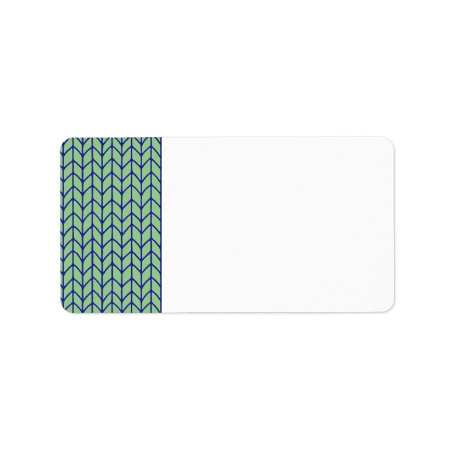 BLUE GREEN KNIT Address Labels  (Front)