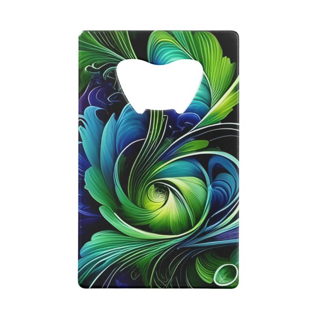 Blue Green Leafy Vegetarian abstract (Front)