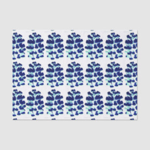 Blue Green Lupin Tissue Paper