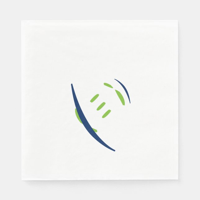 Blue & Green Luuncheon Napkins-Borderless Napkin (Front)