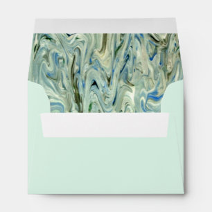 Blue Green Marble Envelopes