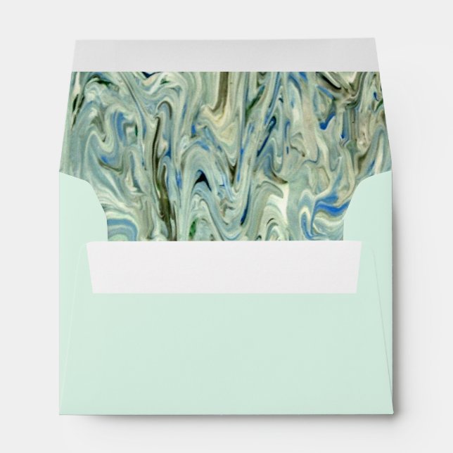 Blue Green Marble Envelopes (Back (Bottom))