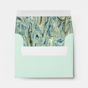 Blue Green Marble Envelopes