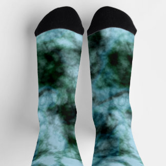 Blue Green marble Socks