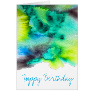 Blue Green marble Tie dye watercolor