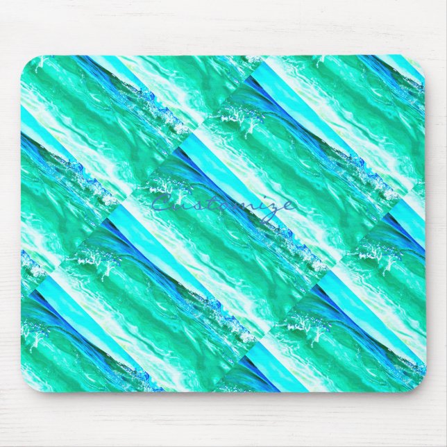 blue/green maui wave Thunder_Cove Mouse Pad (Front)
