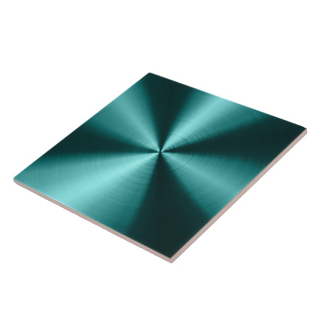 Blue-Green Metallic Design Stainless Steel Look Ceramic Tile (Side)