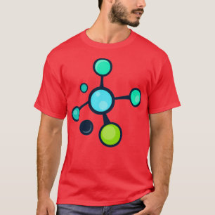 Blue green molecules science pattern T-Shirt