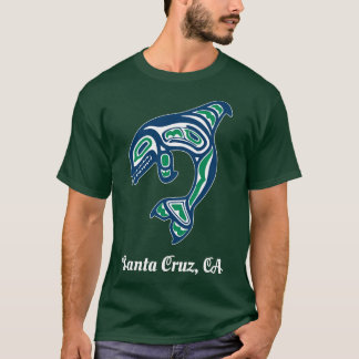 Blue Green Native American Cruz Santa CA Orca Kill T-Shirt