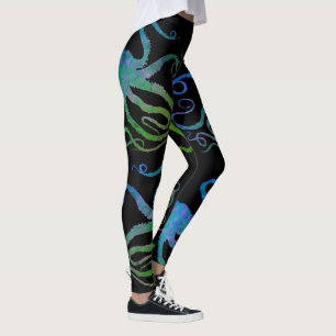 Blue Green Octopus on Your Color - Leggings