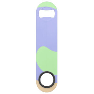 Blue green ombre fluid marble boho bold pattern