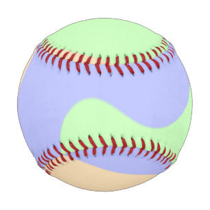 Blue green ombre fluid marble boho bold pattern baseball
