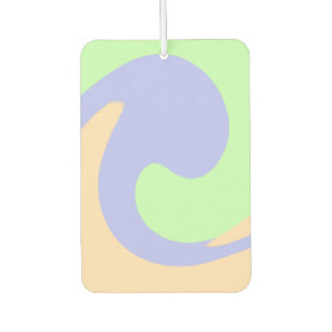 Blue green ombre fluid marble boho bold pattern car air freshener
