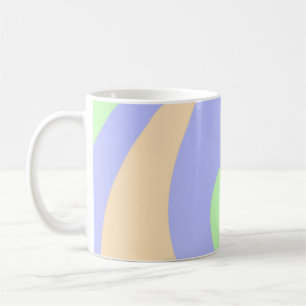 Blue green ombre fluid marble boho bold pattern coffee mug