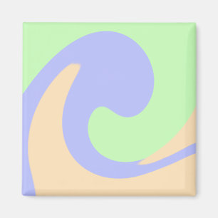 Blue green ombre fluid marble boho bold pattern  magnet
