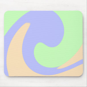 Blue green ombre fluid marble boho bold pattern mouse pad