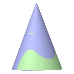 Blue green ombre fluid marble boho bold pattern party hat