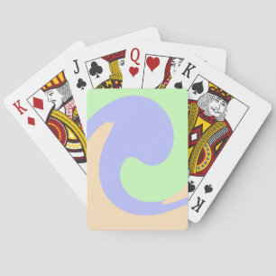 Blue green ombre fluid marble boho bold pattern playing cards