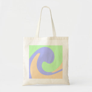 Blue green ombre fluid marble boho bold pattern tote bag