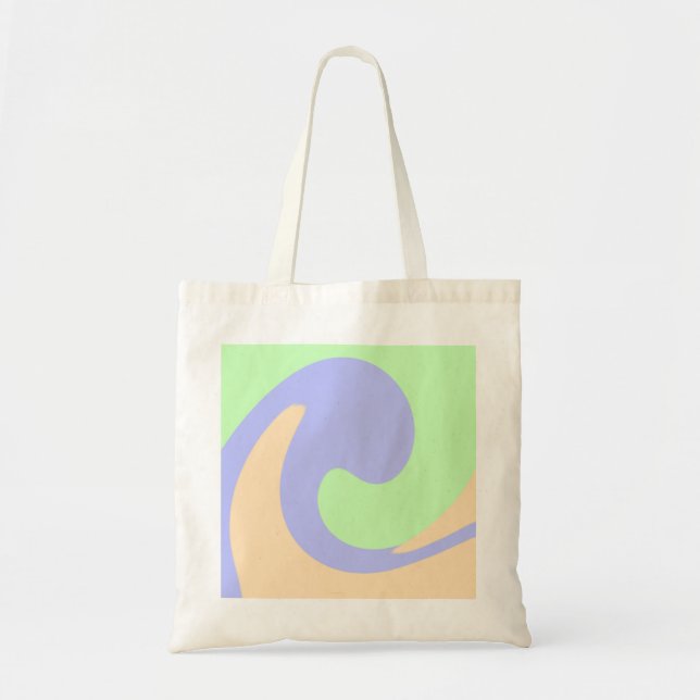 Blue green ombre fluid marble boho bold pattern  tote bag (Front)