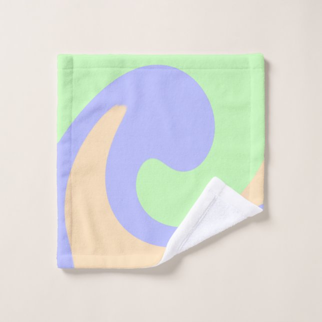 Blue green ombre fluid marble boho bold pattern  wash cloth (Wash Cloth)