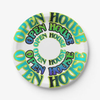 Blue Green Open House Plate Pattern