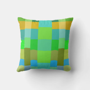 Blue Green Orange Purple Creamy Pattern Abstact Cushion