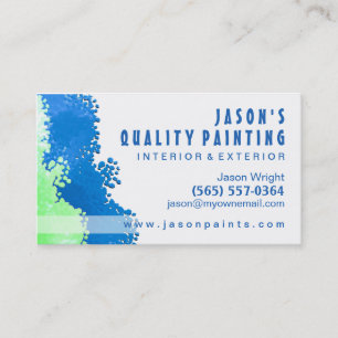 Blue & Green Painter Business Card