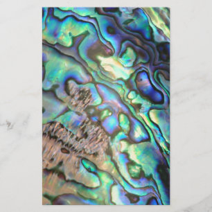 Blue green paua abalone shell detail