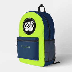 Blue Green   Personalised Corporate Logo and Text Printed Backpack