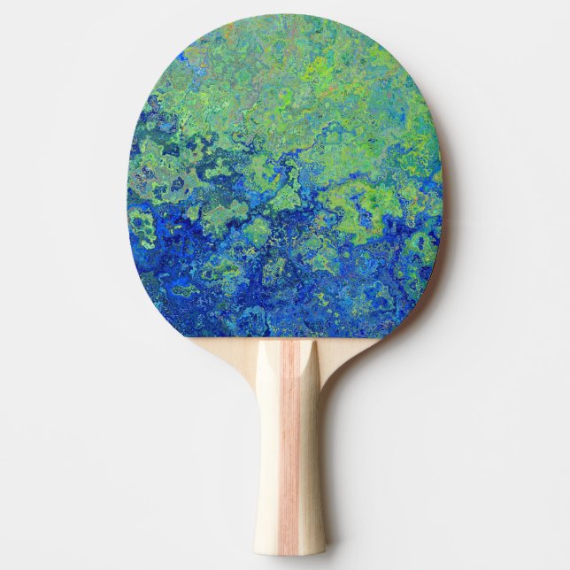 Blue Green Ping Pong Paddle (Front)
