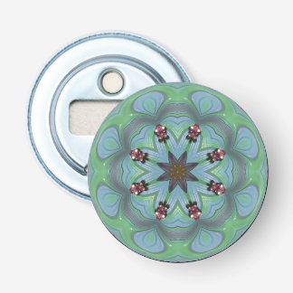 Blue Green Pink 3D Pattern ~ Bottle Opener