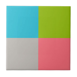 Blue Green Pink Grey Ceramic Tile
