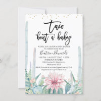 Blue Green Pink Taco Bout A Baby Baby Shower