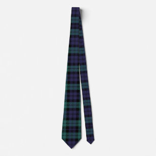 Blue Green Plaid Tie