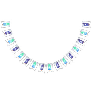 Blue & Green Popsicle Happy Birthday Bunting