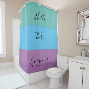 Blue Green Purple Choose Your Colours Personalised Shower Curtain