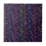 Blue, green, purple, pink squares with stripes ceramic tile<br><div class="desc">Blue,  green,  purple,  pink squares with stripes</div>
