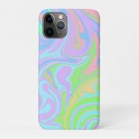 Blue Green Purple Pink Swirl Abstract Design