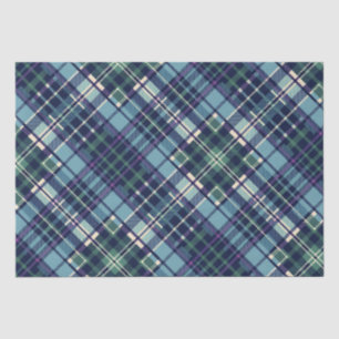 Blue, Green & Purple Plaid Tissue Paper