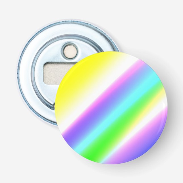 Blue green rainbow abstract texture pattern art  t bottle opener (Front)